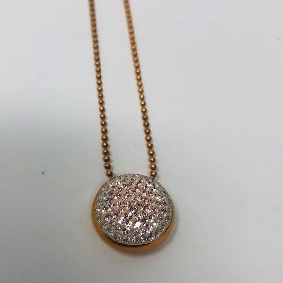 Copper & Rhinestone Pendant & Necklace - Picture 5 of 8